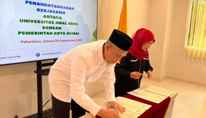 Teken MoU Bersama Pihak Universitas Awal Bros, Wako H Paisal Perkuat Kolaborasi Bidang Pendidikan dan Pengembangan SDM