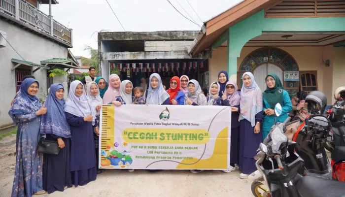 Dukung Pencegahan Stunting, PWP Kilang Pertamina Dumai Bagikan PMT di 2 Posyandu