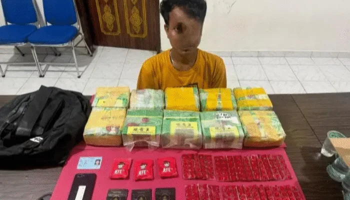 Polda Riau Amankan 10 Kg Sabu, Happy Five dan Ganja di Parkiran Hotel di Dumai