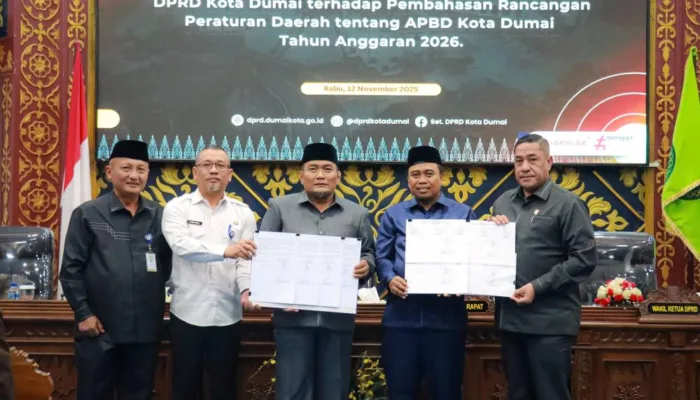 Persetujuan Bersama DPRD Dengan Pemko Dumai Terhadap Rancangan Peraturan Daerah Tentang APBD Tahun Anggaran 2026