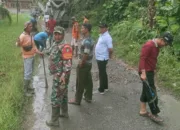 Banyak Pengendara Terjatuh, Warga Swadaya Tambal Jalan Rusak di Simpang Panti