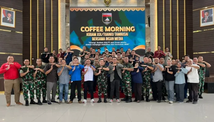 PWI Riau Dorong Sinergi TNI–Pers untuk Perkuat Penyampaian Informasi Publik