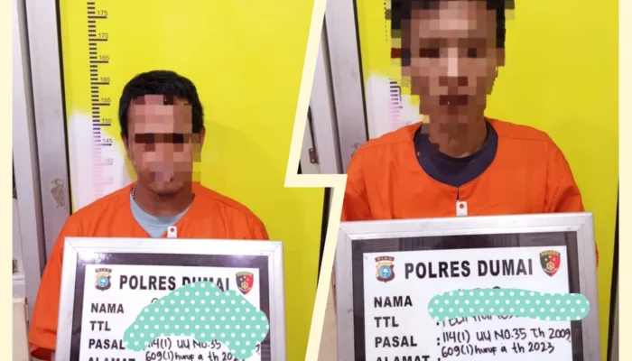 Gerebek Ruko di Pelintung, Polisi Bekuk Dua Pengedar Sabu