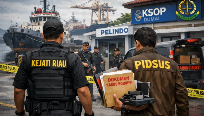 Bongkar Dugaan Korupsi Jasa Kapal 2015-2025, Kejati Riau Geledah Kantor Pelindo dan KSOP Dumai