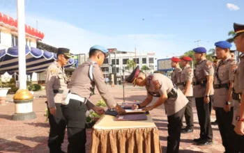 Kapolres Dumai Pimpin Sertijab Dua Kasat dan Tiga Kapolsek, Ini Daftar Pejabat Barunya