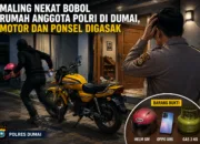 Maling Nekat Bobol Rumah Anggota Polri di Dumai, Motor dan Ponsel Digasak