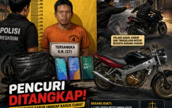 Gagal Kabur, Pencuri Rumah di Bukit Kapur Tinggalkan Motor dan Barang Curian