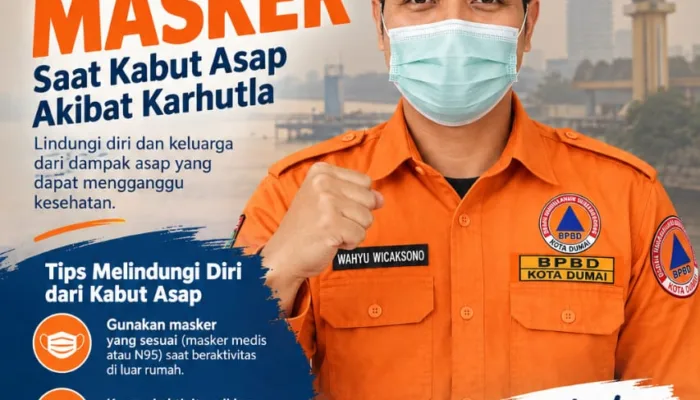 Kabut Asap Bukan Dari Dumai, BPBD Imbau Warga Gunakan Masker