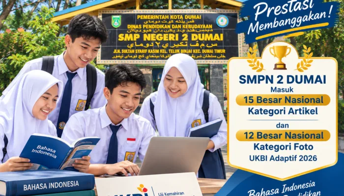 SMPN 2 Dumai Masuk Daftar Sekolah Terbaik Nasional Penerima Apresiasi Giat UKBI Adaptif 2026